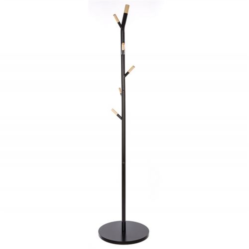 Porte-Manteau Métal 6 Tiges Carry 175cm Noir