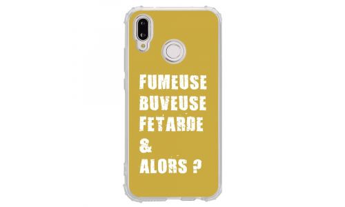 Coque souple pour Huawei P20 Lite avec impression Motifs fumeuse et alors or
