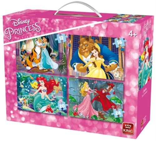 Puzzles de 12 à 24 pièces : 4 puzzles : princesses disney king puzzles