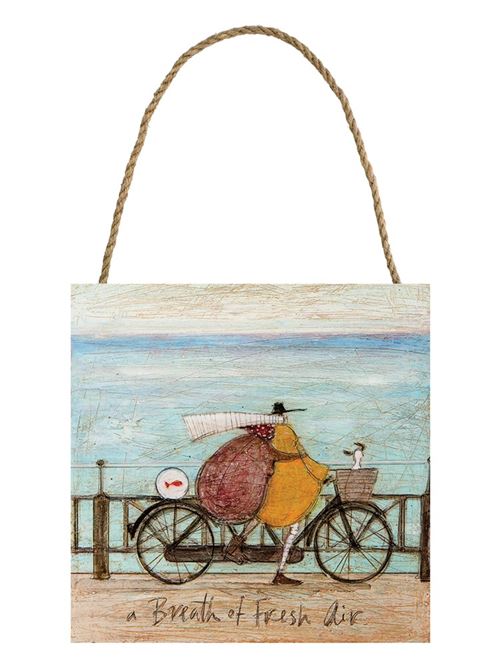 Sam Toft Art mural en bois 20 x 20 cm A Breath of Fresh Air