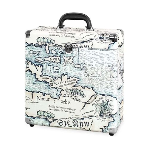 Victrola Valise à vinyles range/transporte 30+ albums Retro Map