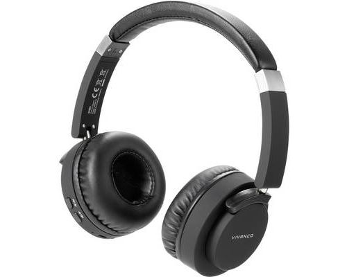 Vivanco BTHP 260 - Écouteurs avec micro - sur-oreille - Bluetooth - sans fil - jack 3,5mm - noir