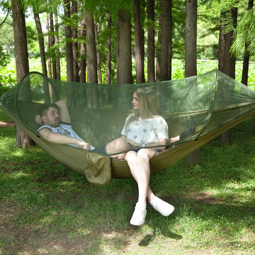 Portable Force camping hamac suspendu lit avec moustiquaire extérieure Voyage wedazano446