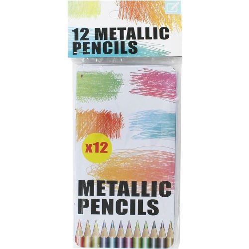 12 crayons métalliques