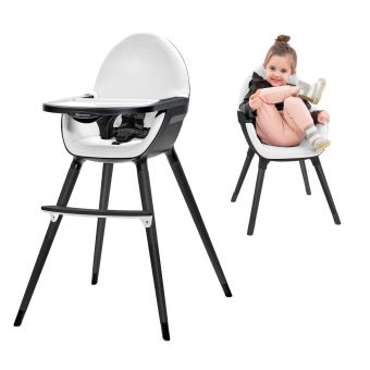 Chaise haute kinderkraft - La FINI, chaise évolutive pour bébé, grise