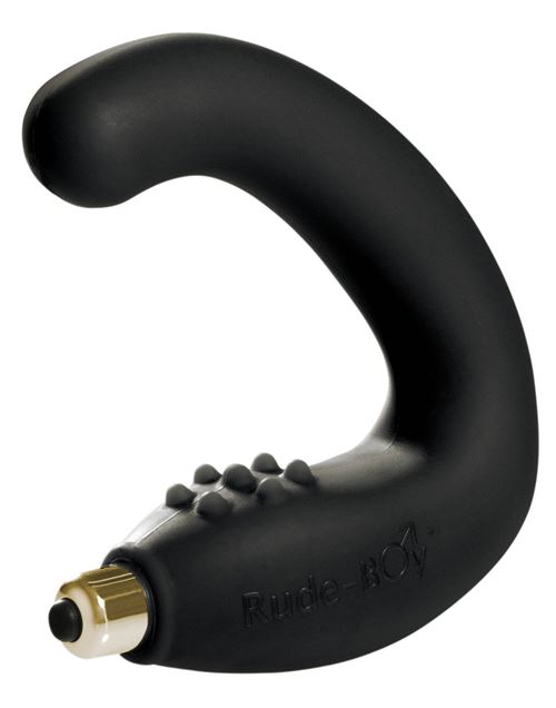 ROCKS-OFF Rude Boy, Vibromasseur Stimulateur de Prostate & du Point G, Sextoy en Silicone Hypoallergénique à 7 Modes de Vibrations, Noir
