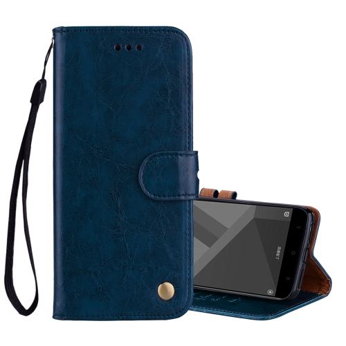 Xiaomi Redmi 4X Housse Etui Cuir PU Bleu Texture Huilé ALS49695