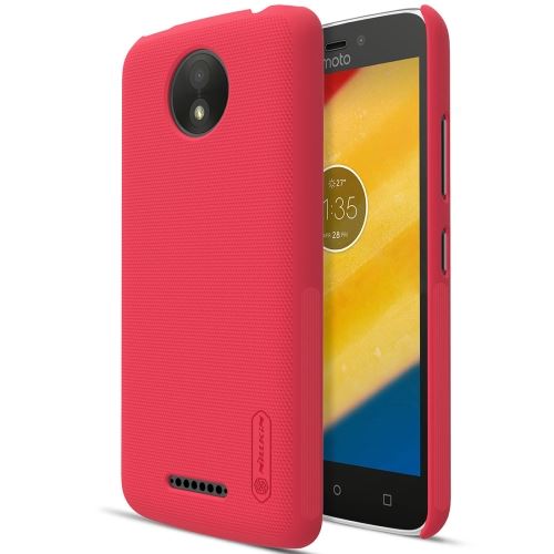 Motorola Moto C Plus Coque Protection Plastique Rouge Effet givré ALS48801
