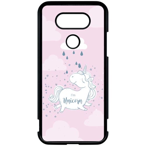 Coque Lg G5 Unicorne Nuage Fond Rose