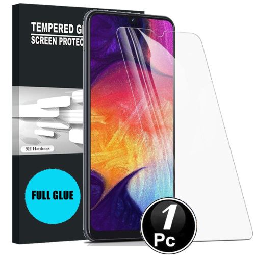 Samsung Galaxy A30 Vitre protection d'ecran en verre trempé incassable protection integrale Full 3D Tempered Glass FULL GLUE - [X1-Clear]