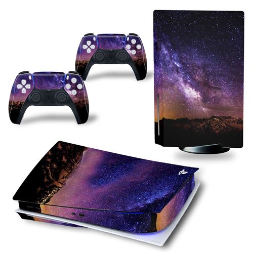 GENERIQUE Autocollant Stickers de Protection pour Console Sony PS5 Edition Standard - - Galaxie(18) (TN-PS5Disk-3519) 