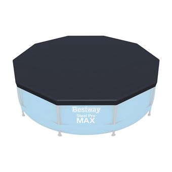 Bâche protection piscine Bestway Bache pour piscine ronde 3.05m Noir Taille : Unique - 1