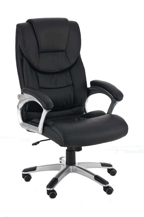 CLP Fauteuil de bureau Texas en similicuir  Noir