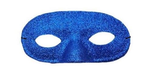 Loup métallisé couleur bleu adulte - masque déguisement carnaval, bal