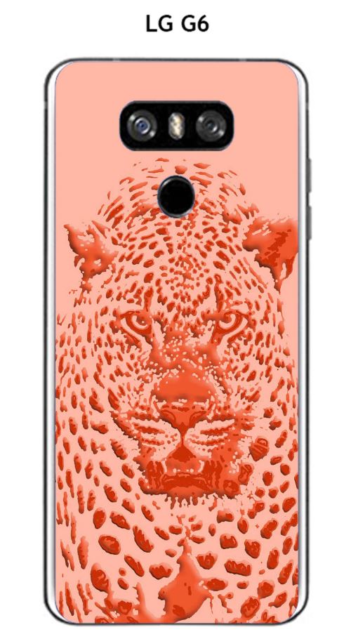 Coque TPU gel souple LG G6 design Jaguar rose orange