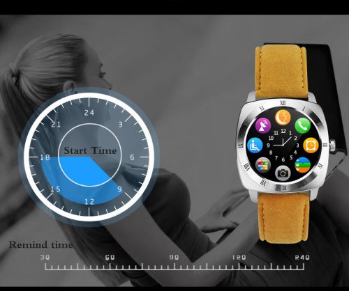 OHP X3 bluetooth smartwatch - Carte de TF de soutien (maximum 32G) - argent .
