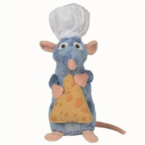 Peluche Disney - Rémy en toque avec fromage, de Ratatouille - 25 cm