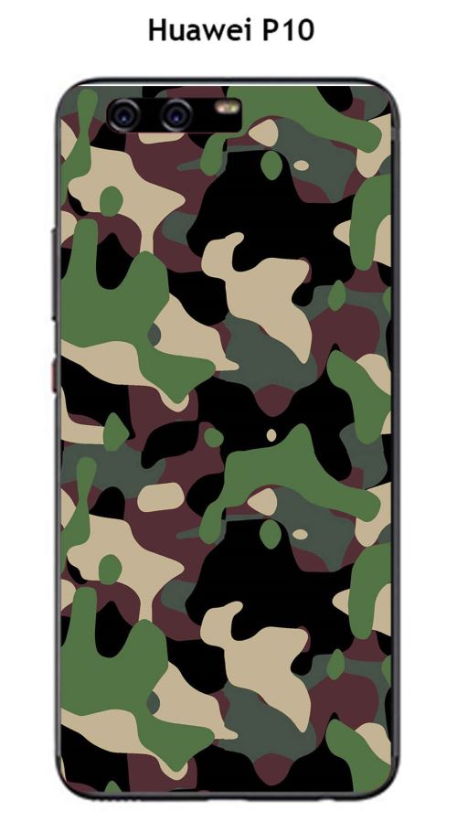 Coque Huawei P10 design Camouflage 1 kaki vert