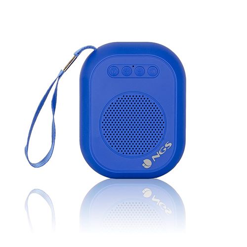 NGS Roller Dice Blue 3 W Bleu – Enceintes Portables (3 W, sans Fil Filaire, Bluetooth/USB, Bleu, Caoutchouc, numérique)