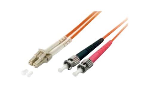 equip Pro - Cordon de raccordement - mode unique ST (M) pour mode unique LC (M) - 3 m - fibre optique - duplex - 9 / 125 micromètres - OS2 - sans halogène - jaune