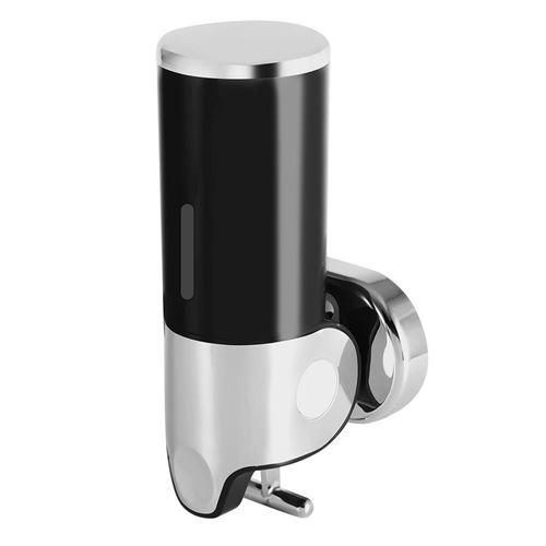 Distributeur de savon liquide mural 500ml Salle de bain douche Cuisine (Noir)