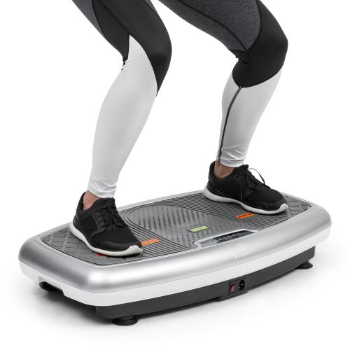 Klarfit Vib 1000 Plateforme vibrante 5 modes durée & intensité réglables - rouge