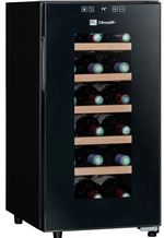 Climadiff CC18 - Cave à vin - pose libre - largeur : 34.5 cm - profondeur : 48.5 cm - hauteur : 67 cm - classe G - noir