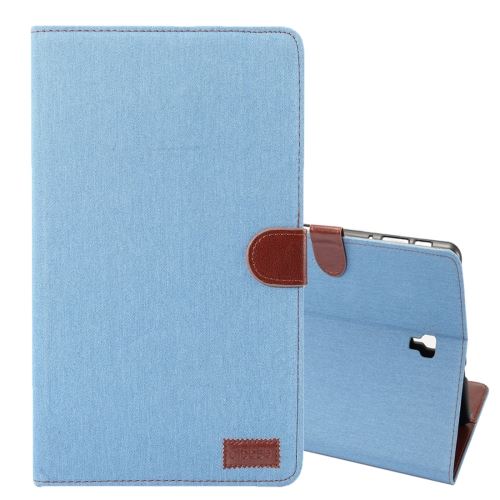 Galaxy Tab A 10.5 / T590 Housse Etui Cuir Pu Texture Tissus Bleu Als88954