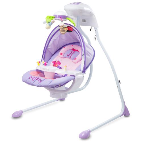BUGIES Balancelle bébé électrique inclinable rotation à 180° Violet