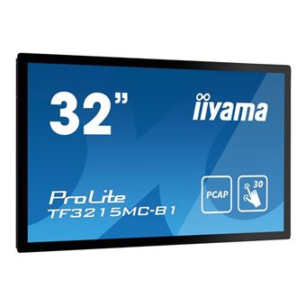 iiyama ProLite TF3215MC-B1 - Écran LED - 32" (31.5" visualisable) - cadre ouvert - écran tactile - 1920 x 1080 Full HD (1080p) @ 60 Hz - A-MVA3 - 500 cd/m² - 3000:1 - 8 ms - HDMI, VGA - noir