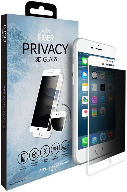 Eiger 3D GLASS - Schermbeschermer - voor Apple iPhone 8