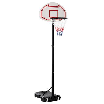 SPORTNOW Panier de basket extérieur, hauteur réglable 2,36-2,93 m, stable,  roulettes et support balon