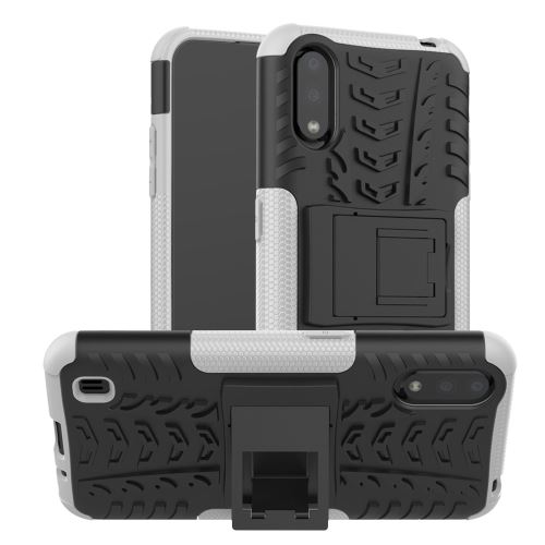 Coque en TPU unique avec béquille blanc pour votre Samsung Galaxy A01