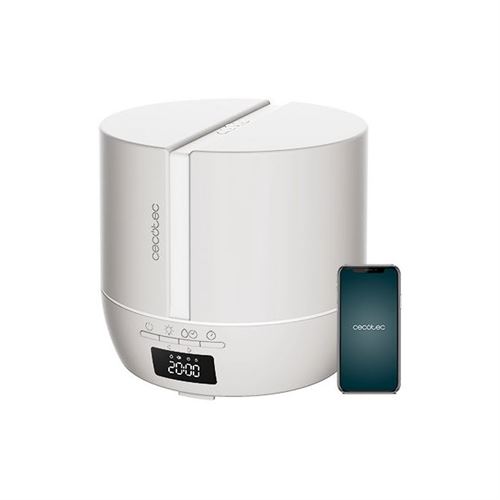 Diffuseur d'huiles essentielles Cecotec PureAroma 550 Connected Sand Sable, Capacité de 500ml, Bluetooth