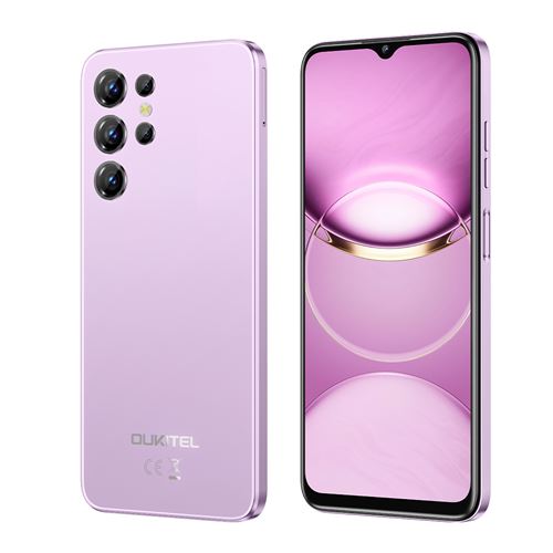 Oukitel C1 Téléphone Portable 6.52, 5150mAh, 16(4+12)Go+128Go, 13MP+5MP,Empreinte digitale/Dual SIM 4G smartphone-199g-Rose