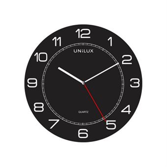 Horloge Murale St. Leonhard - Quartz, éclairage Automatique Du Cadran, Noire