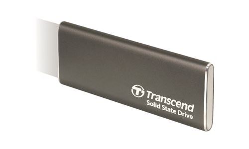 Transcend ESD265C - SSD - 1 To - externe (portable) (USB-C connecteur) - AES 256 bits - gris de fer