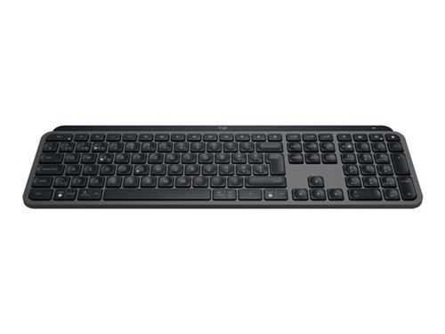 Logitech MX Keys S - Clavier - rétroéclairé - sans fil - Bluetooth LE - QWERTY - R.-U. - commutateur : commutateurs à clé à ciseaux - graphite