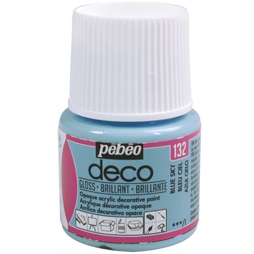 P&eacute;b&eacute;o Deco Peinture 45 ml Brillant Bleu Ciel 092132