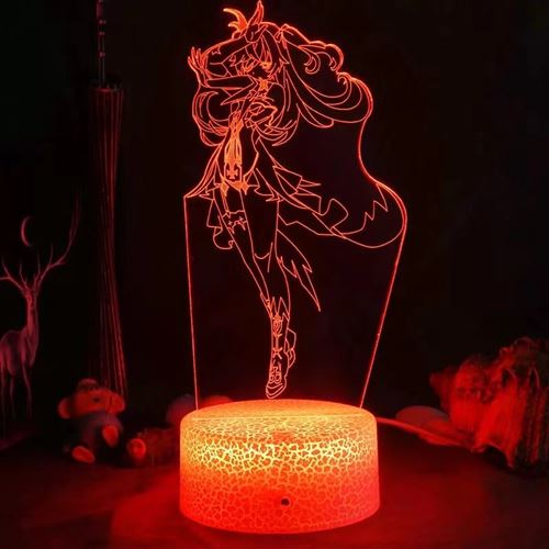 Lampe 3D Tactile Veilleuses Enfant MJ1278 Genshin Impact a 16 Couleurs avec Telecommande