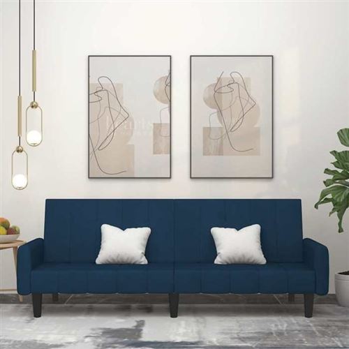 Non Communiqué Bleu Vidaxl Canapé-Lit À 2 Places Velours