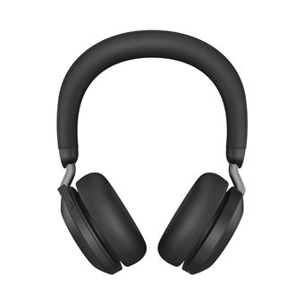Jabra Evolve2 75 - Micro-casque - sur-oreille - Bluetooth - sans fil - Suppresseur de bruit actif - USB-C - isolation acoustique - noir - Certifié pour Microsoft Teams - 1