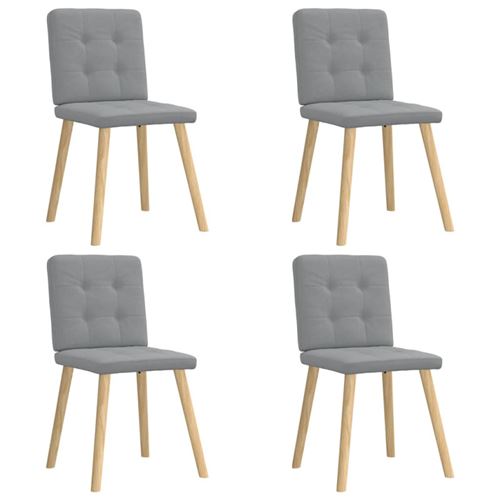 VIDAXL - Chaises de salle à manger - Lot de 4 - Gris clair - Image 3