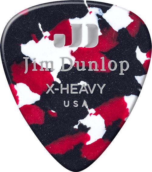 Non Communiqué Jim Dunlop Genuine Celluloid Classic, Player's Pack De 12, Confetti, Extra Heavy Médiators