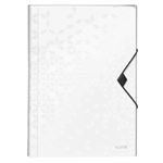 Classeur - LEITZ - A4 - 6 Compartiments - Fermeture Élastique - Blanc