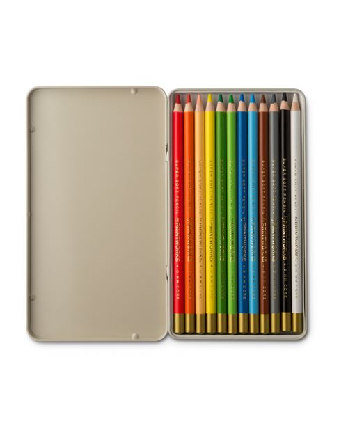 Boite De 12 Crayons De Couleur Classic Printworks