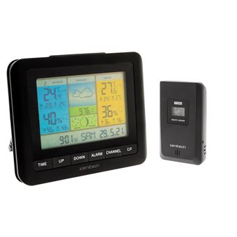 Zenitech - Station météo couleur avec capteur sans fil (IP44) - 1