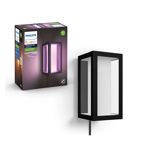 Philips Lighting 915005842101 Philips Hue White and Color Ambiance Impress, Applique Basse Tension Noire, Aluminium