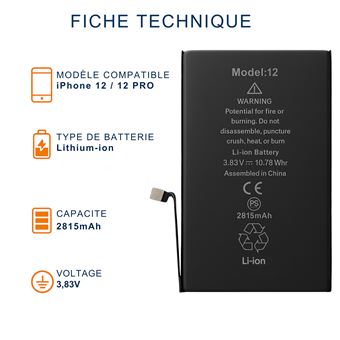 Batterie de remplacement pour iPhone XS Max AMHigh Battery 3174mAh Accu