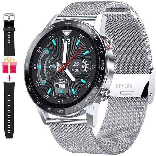 Montre connect&eacute;e L16 IP68 Etanche Fitness Tracker-Argent-Chronus